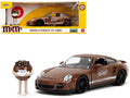 Porsche 911 Turbo Brown and Brown M&M Diecast Figure 'M&M's' 'Hollywood Rides' Series 1/24 Diecast Model Car by Jada