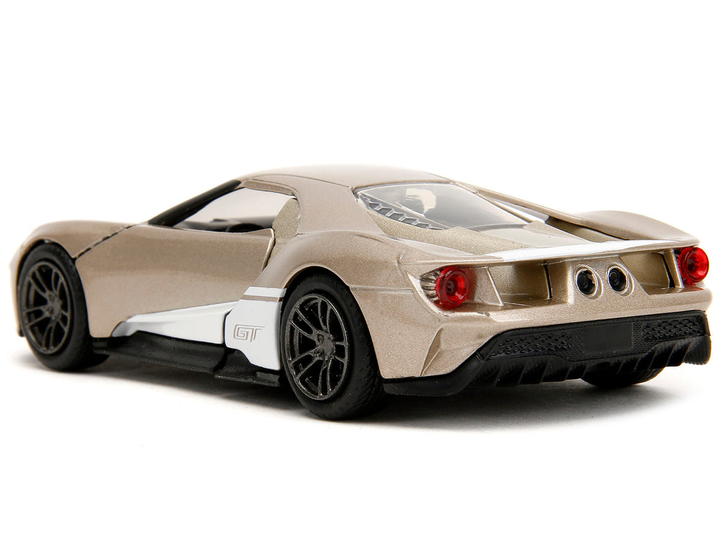 2017 Ford GT Gold Metallic with White Accents 'Pink Slips' Series 1/32 Diecast Model Car by Jada
