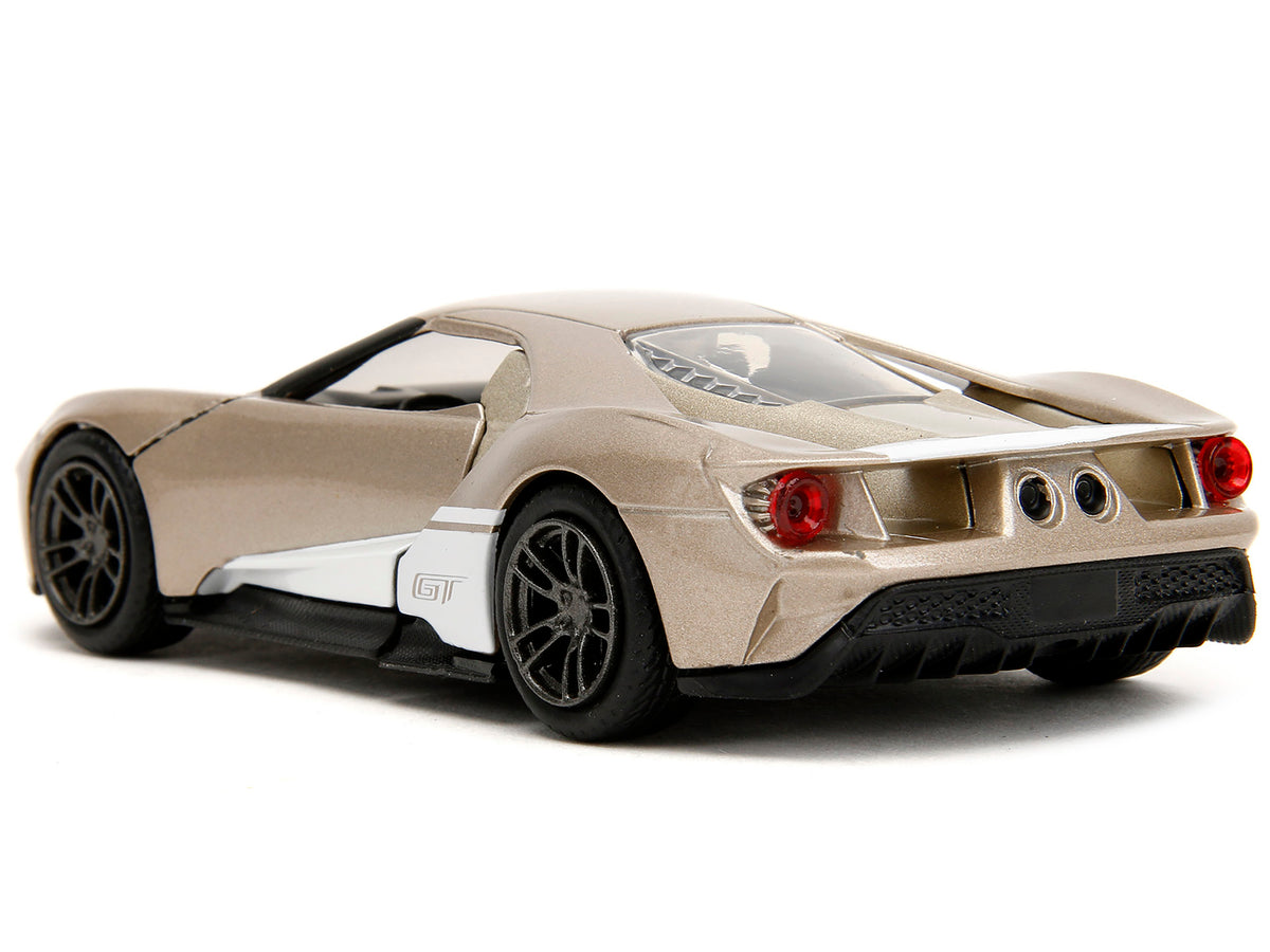 2017 Ford GT Gold Metallic with White Accents 'Pink Slips' Series 1/32 Diecast Model Car by Jada