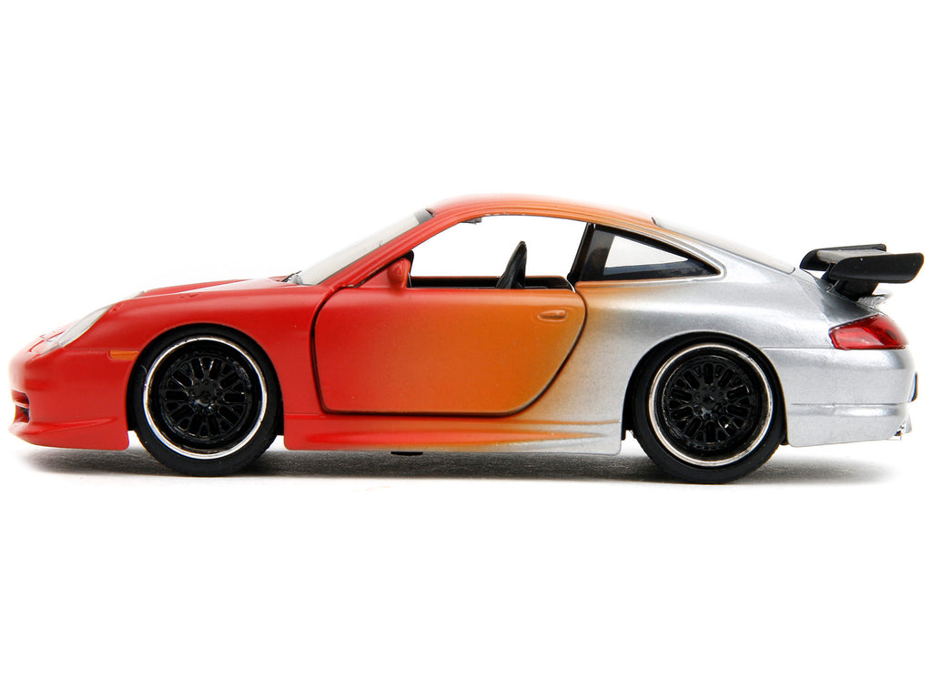 Porsche 911 GT3 RS Matt Orange and Silver Metallic 'Pink Slips' Series 1/32 Diecast Model Car by Jada