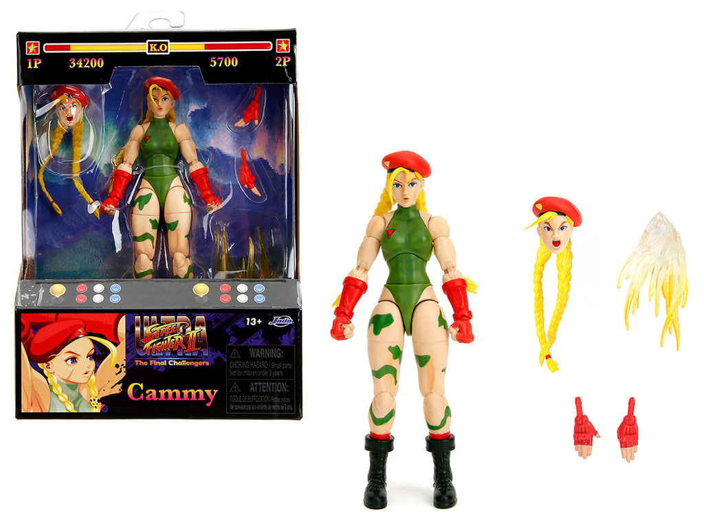 Cammy 6' Moveable Figure with Accessories and Alternate Head and Hands 'Ultra Street Fighter II: The Final Challengers' (2017) Video Game Model by Jada
