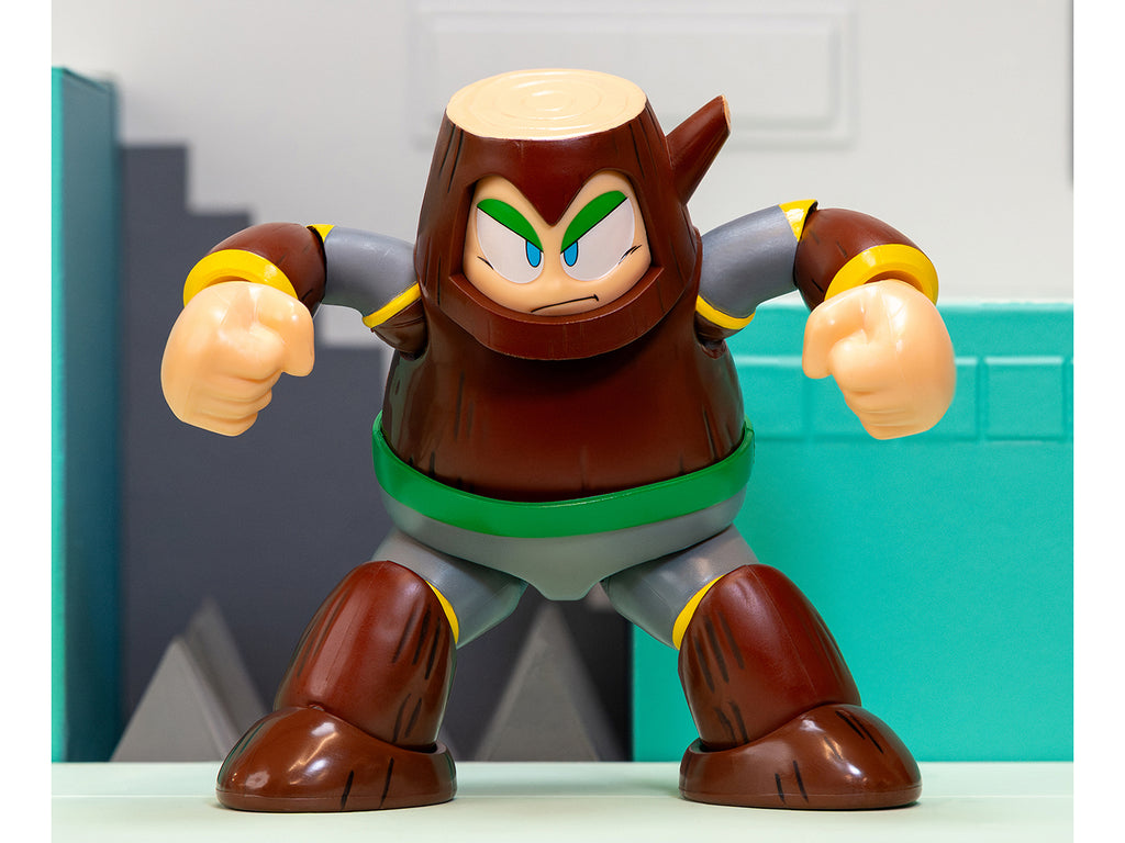 Wood Man 5' Moveable Figure (Deluxe Version) with Accessories and Alternate Head and Hands 'Mega Man' (1987) Video Game Model by Jada