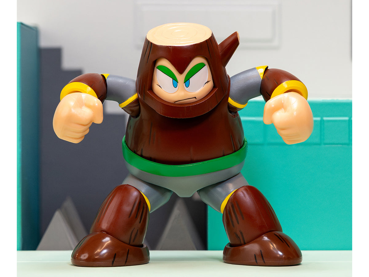 Wood Man 5' Moveable Figure (Deluxe Version) with Accessories and Alternate Head and Hands 'Mega Man' (1987) Video Game Model by Jada
