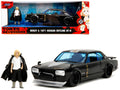 1971 Nissan Skyline GT-R RHD (Right Hand Drive) Black with Silver Stripe and Mikey Diecast Figure 'Tokyo Revengers' (2021) TV Series 'Anime Hollywood Rides' Series 1/24 Diecast Model Car by Jada