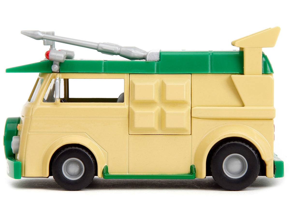 Party Wagon Green and Beige 'Teenage Mutant Ninja Turtles' 'Hollywood Rides' Series Diecast Model Car by Jada