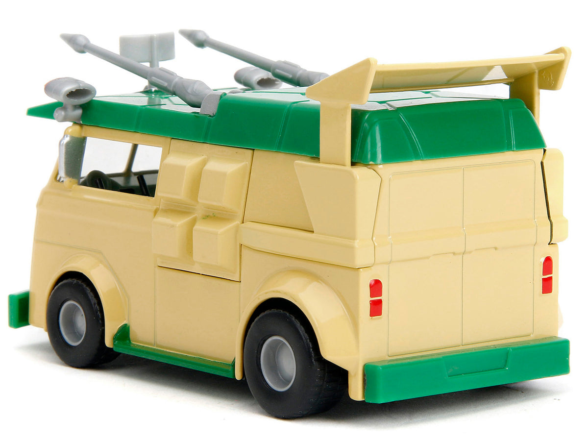 Party Wagon Green and Beige 'Teenage Mutant Ninja Turtles' 'Hollywood Rides' Series Diecast Model Car by Jada