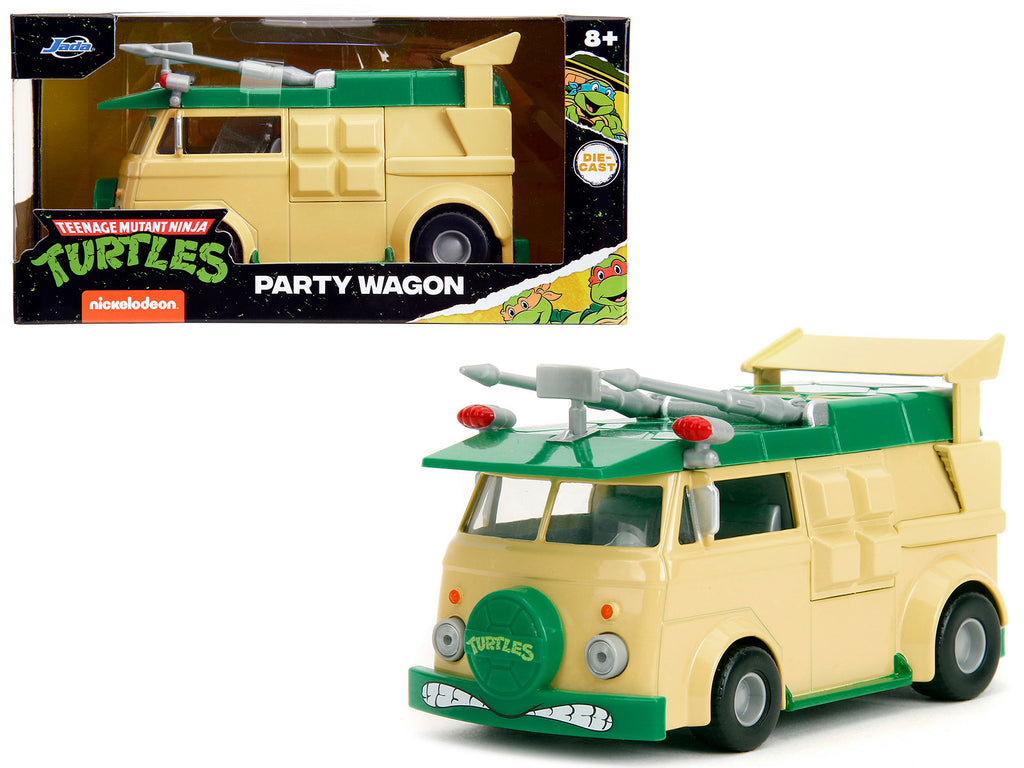 Party Wagon Green and Beige 'Teenage Mutant Ninja Turtles' 'Hollywood Rides' Series Diecast Model Car by Jada