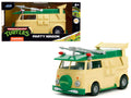 Party Wagon Green and Beige 'Teenage Mutant Ninja Turtles' 'Hollywood Rides' Series Diecast Model Car by Jada