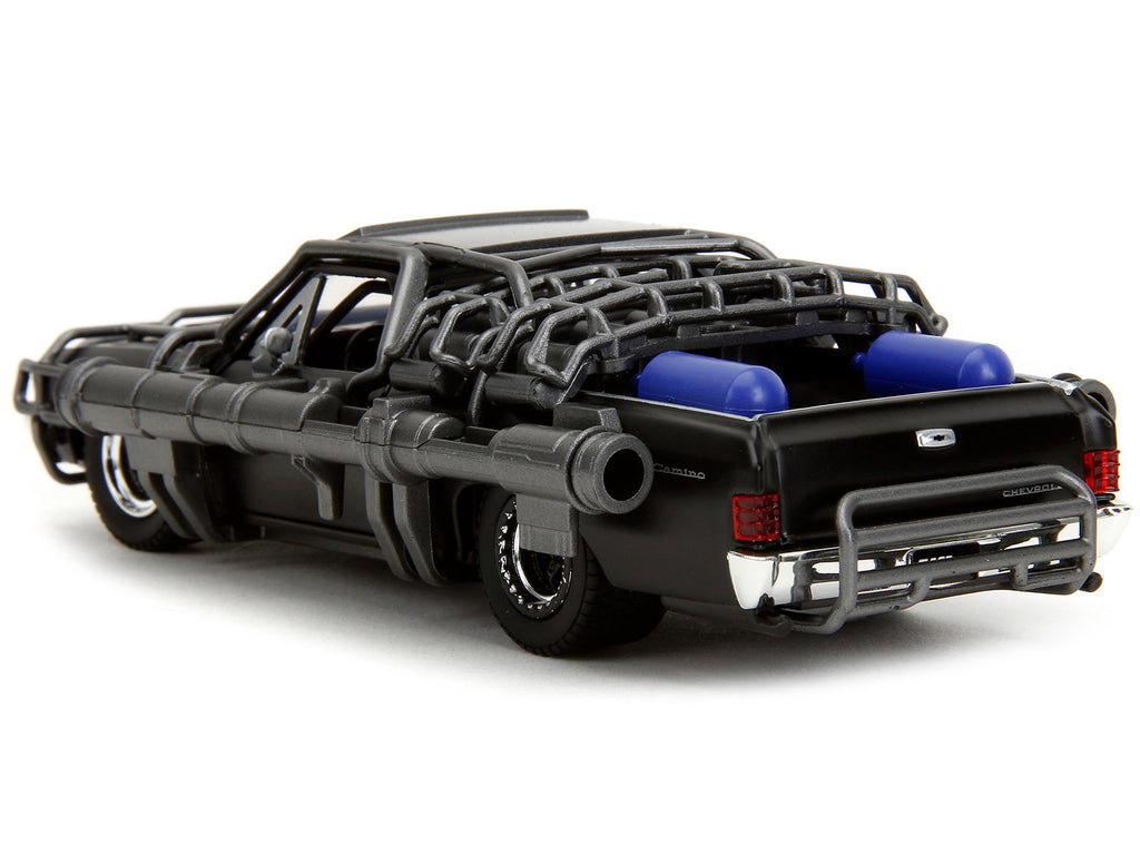 1967 Chevrolet El Camino with Cannons Matt Black 'Fast X' (2023) Movie 'Fast & Furious' Series 1/32 Diecast Model Car by Jada
