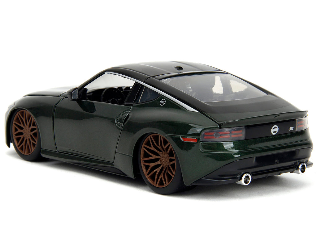 2023 Nissan Z Dark Green Metallic with Black Top 'Fast X' (2023) Movie 'Fast & Furious' Series 1/24 Diecast Model Car by Jada
