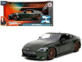 2023 Nissan Z Dark Green Metallic with Black Top 'Fast X' (2023) Movie 'Fast & Furious' Series 1/24 Diecast Model Car by Jada