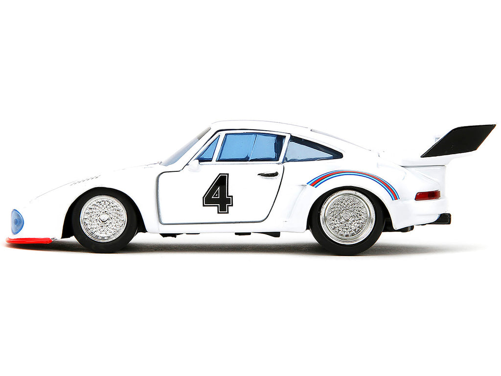 Porsche 935 Turbo #4 'Jazz' White with Blue and Red Stripes 'Transformers' 'Hollywood Rides' Series 1/32 Diecast Model Car by Jada