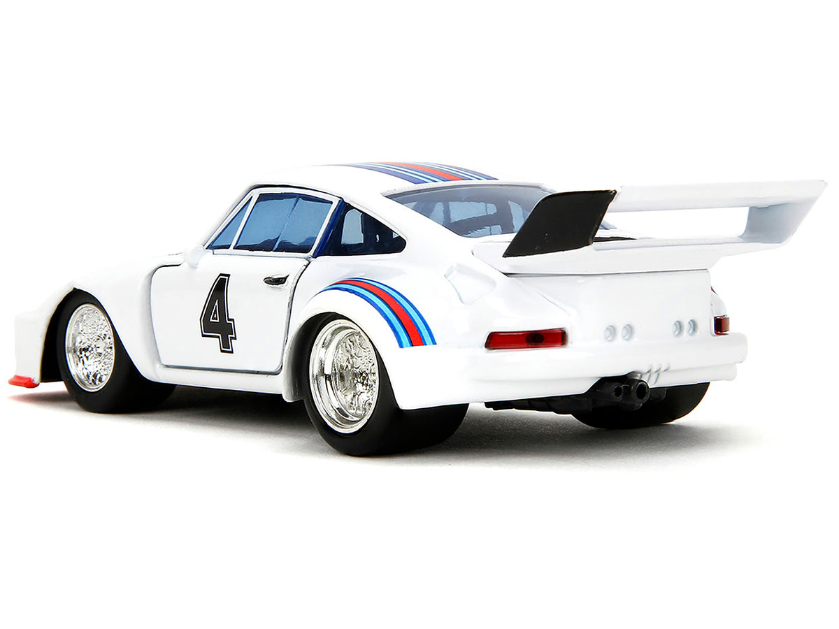 Porsche 935 Turbo #4 'Jazz' White with Blue and Red Stripes 'Transformers' 'Hollywood Rides' Series 1/32 Diecast Model Car by Jada