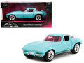 1966 Chevrolet Corvette Light Blue with Pink Tinted Windows 'Pink Slips' Series 1/32 Diecast Model Car by Jada