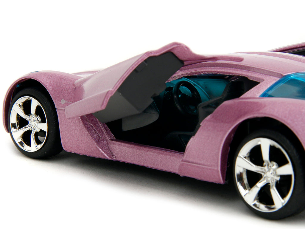 2009 Chevrolet Corvette Stingray Concept Pink Metallic with Blue Tinted Windows 'Pink Slips' Series 1/32 Diecast Model Car by Jada
