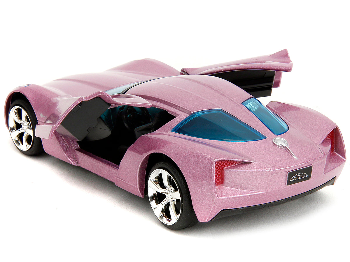2009 Chevrolet Corvette Stingray Concept Pink Metallic with Blue Tinted Windows 'Pink Slips' Series 1/32 Diecast Model Car by Jada