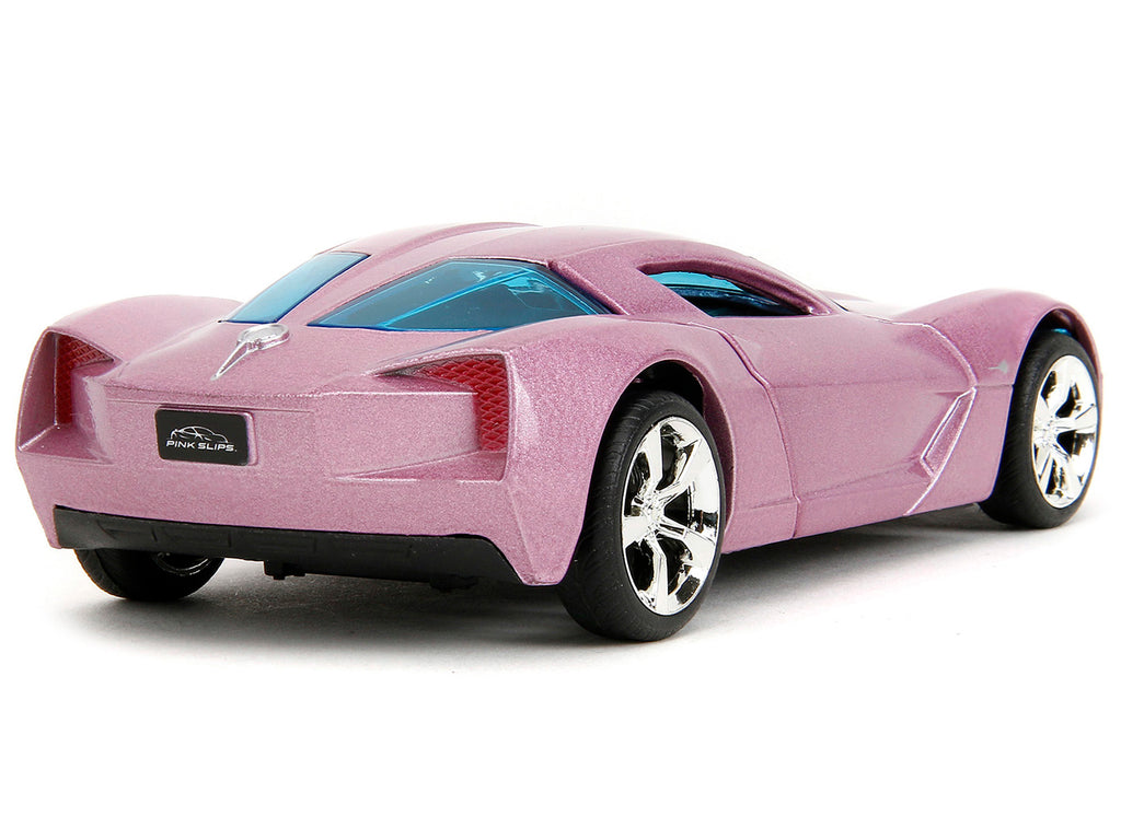 2009 Chevrolet Corvette Stingray Concept Pink Metallic with Blue Tinted Windows 'Pink Slips' Series 1/32 Diecast Model Car by Jada