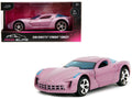 2009 Chevrolet Corvette Stingray Concept Pink Metallic with Blue Tinted Windows 'Pink Slips' Series 1/32 Diecast Model Car by Jada