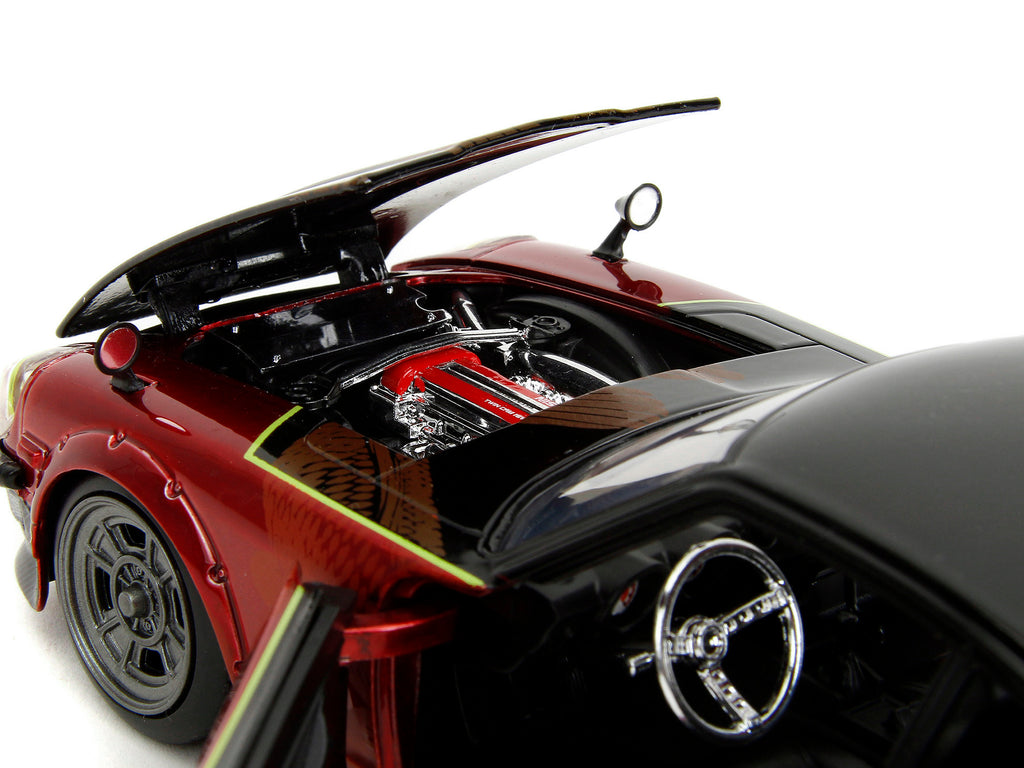 1972 Datsun 240Z Black and Red Metallic with Graphics 'Fast X' (2023) Movie 'Fast & Furious' Series 1/24 Diecast Model Car by Jada