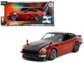 1972 Datsun 240Z Black and Red Metallic with Graphics 'Fast X' (2023) Movie 'Fast & Furious' Series 1/24 Diecast Model Car by Jada