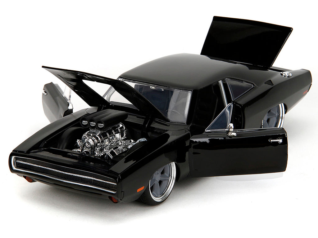 1970 Dodge Charger R/T Black 'Fast X' (2023) Movie 'Fast & Furious' Series 1/24 Diecast Model Car by Jada