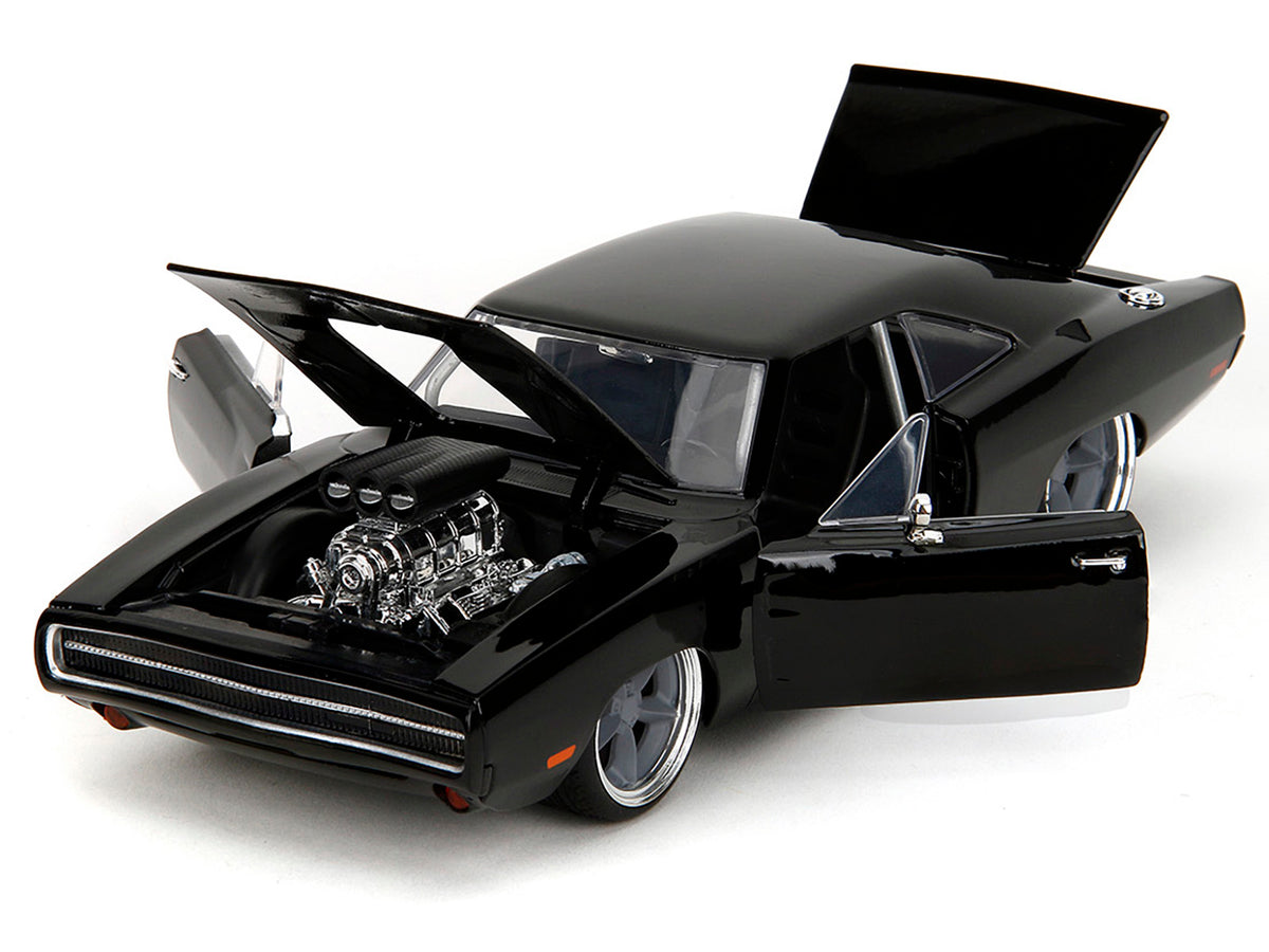 1970 Dodge Charger R/T Black 'Fast X' (2023) Movie 'Fast & Furious' Series 1/24 Diecast Model Car by Jada