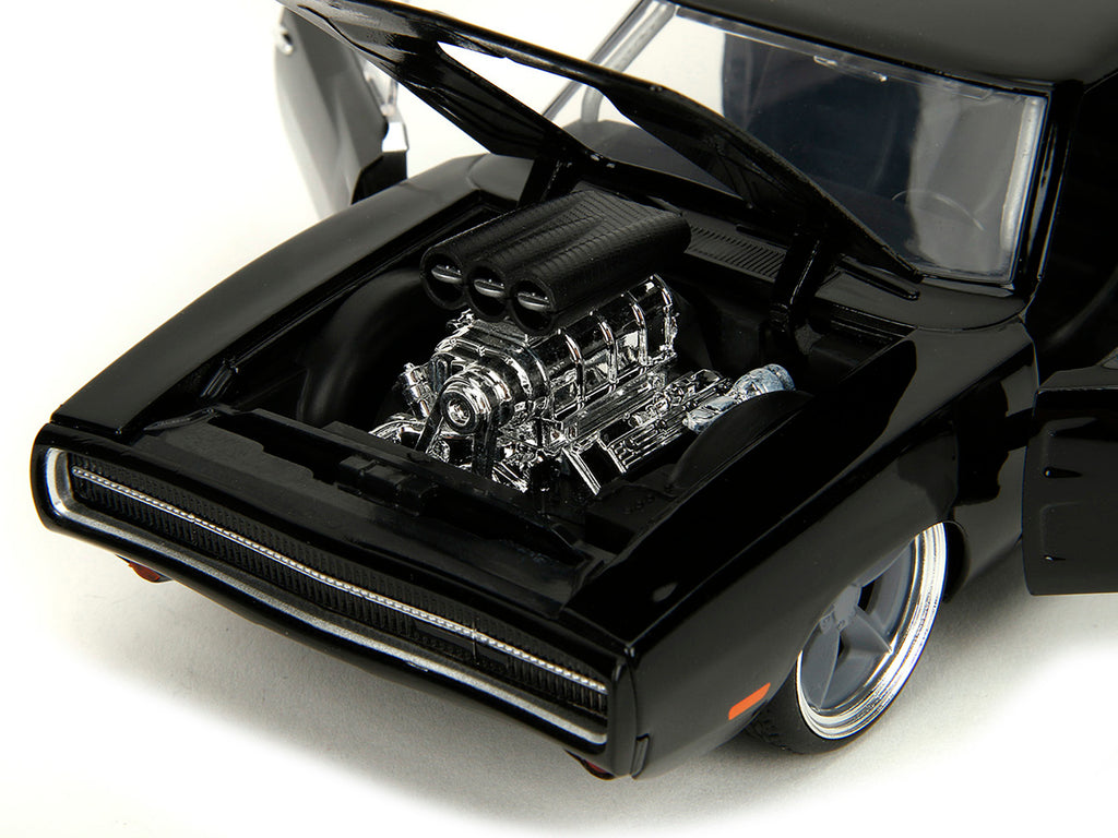 1970 Dodge Charger R/T Black 'Fast X' (2023) Movie 'Fast & Furious' Series 1/24 Diecast Model Car by Jada