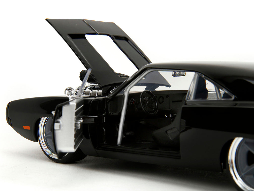 1970 Dodge Charger R/T Black 'Fast X' (2023) Movie 'Fast & Furious' Series 1/24 Diecast Model Car by Jada