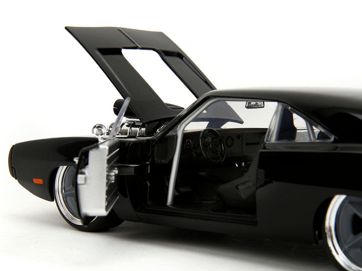 1970 Dodge Charger R/T Black 'Fast X' (2023) Movie 'Fast & Furious' Series 1/24 Diecast Model Car by Jada