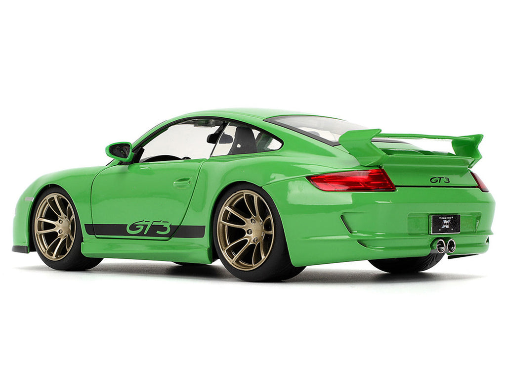 Porsche 911 GT3 (997) Green with Black Accents 'Fast X' (2023) Movie '25 Years of Fast & Furious' Series 1/24 Diecast Model Car by Jada