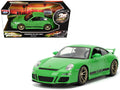 Porsche 911 GT3 (997) Green with Black Accents 'Fast X' (2023) Movie '25 Years of Fast & Furious' Series 1/24 Diecast Model Car by Jada