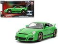 Porsche 911 GT3 (997) Green with Black Accents 'Fast X' (2023) Movie 'Fast & Furious' Series 1/24 Diecast Model Car by Jada