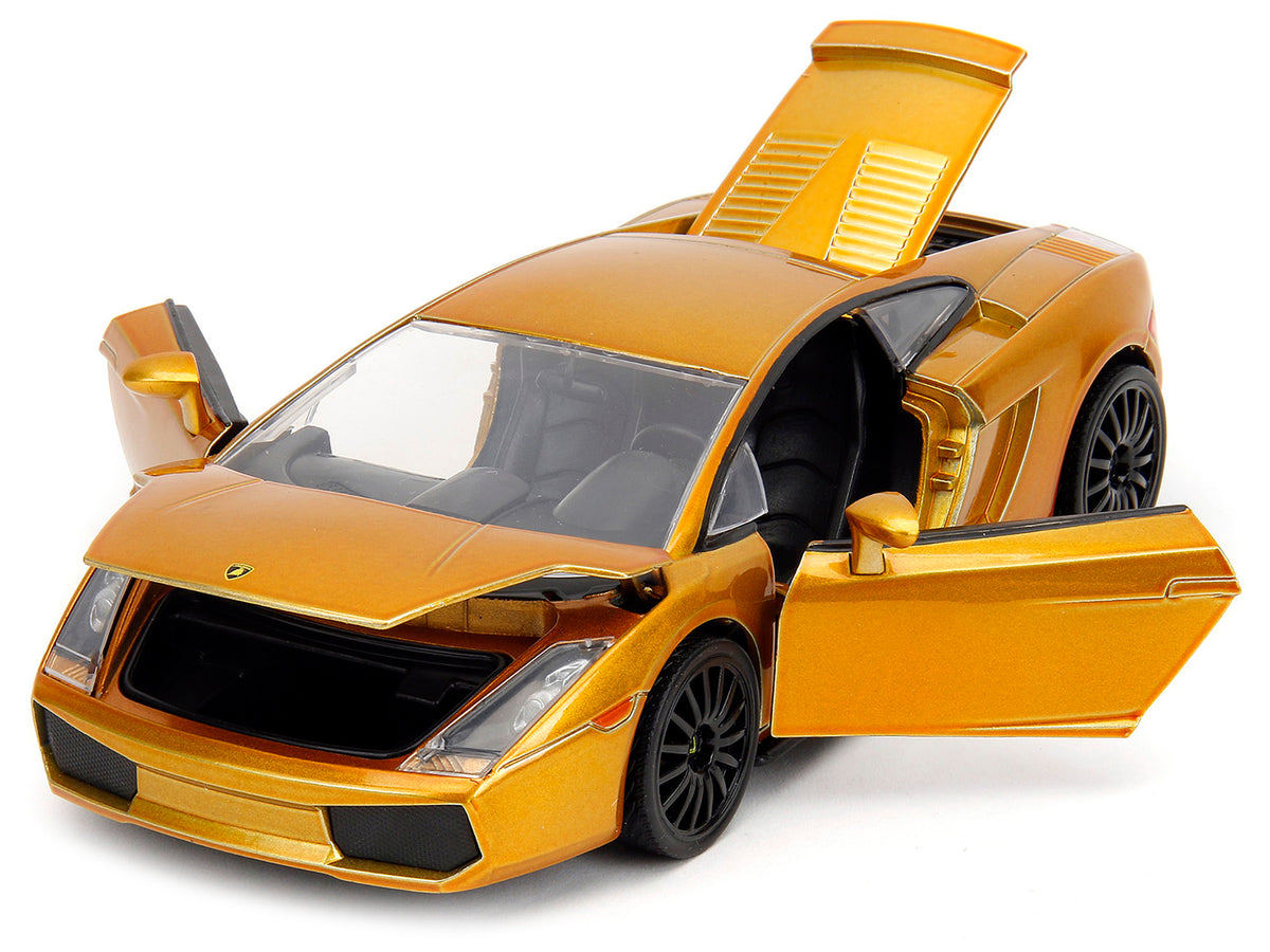 Lamborghini Gallardo Gold Metallic 'Fast X' (2023) Movie 'Fast & Furious' Series 1/24 Diecast Model Car by Jada