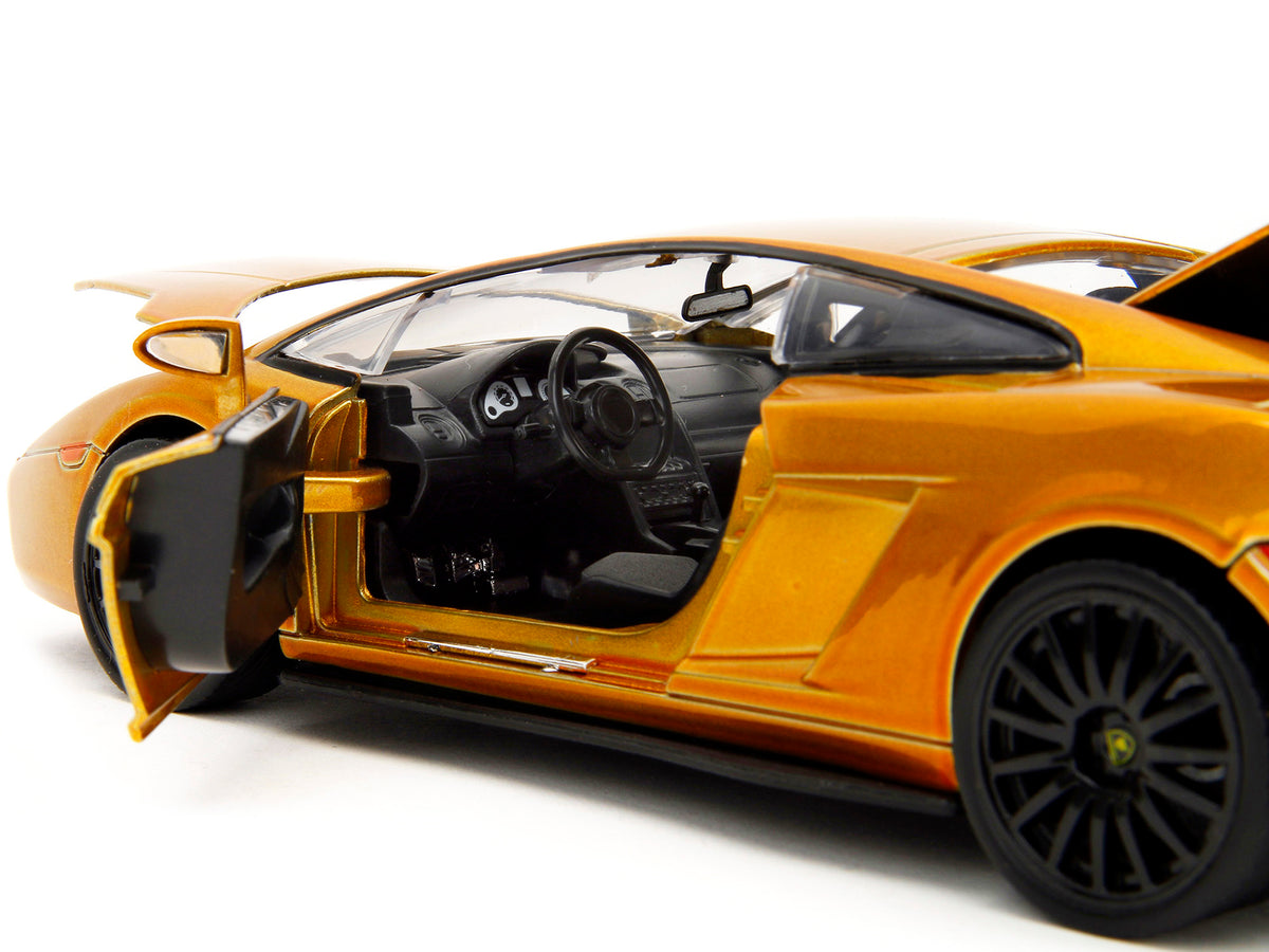 Lamborghini Gallardo Gold Metallic 'Fast X' (2023) Movie 'Fast & Furious' Series 1/24 Diecast Model Car by Jada