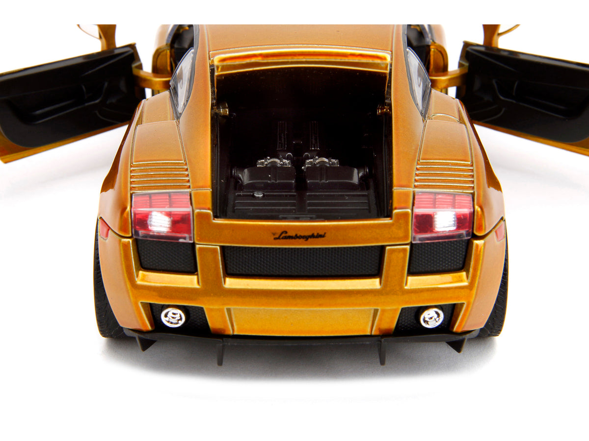 Lamborghini Gallardo Gold Metallic 'Fast X' (2023) Movie 'Fast & Furious' Series 1/24 Diecast Model Car by Jada