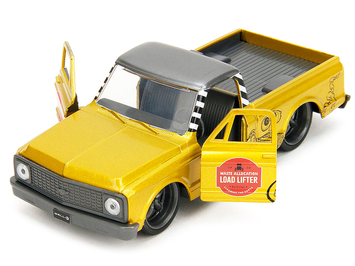 1972 Chevrolet Cheyenne Pickup Truck Gold Metallic with Gray Top 'Wall-E' (2008) Movie 'Hollywood Rides' Series 1/32 Diecast Model Car by Jada