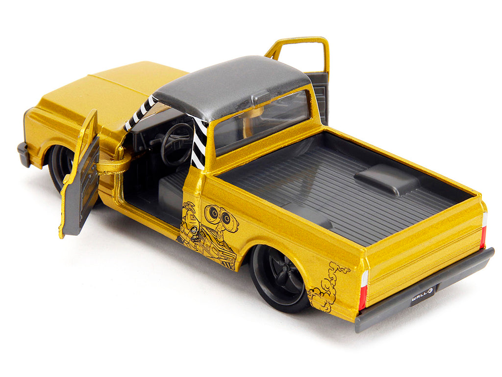 1972 Chevrolet Cheyenne Pickup Truck Gold Metallic with Gray Top 'Wall-E' (2008) Movie 'Hollywood Rides' Series 1/32 Diecast Model Car by Jada