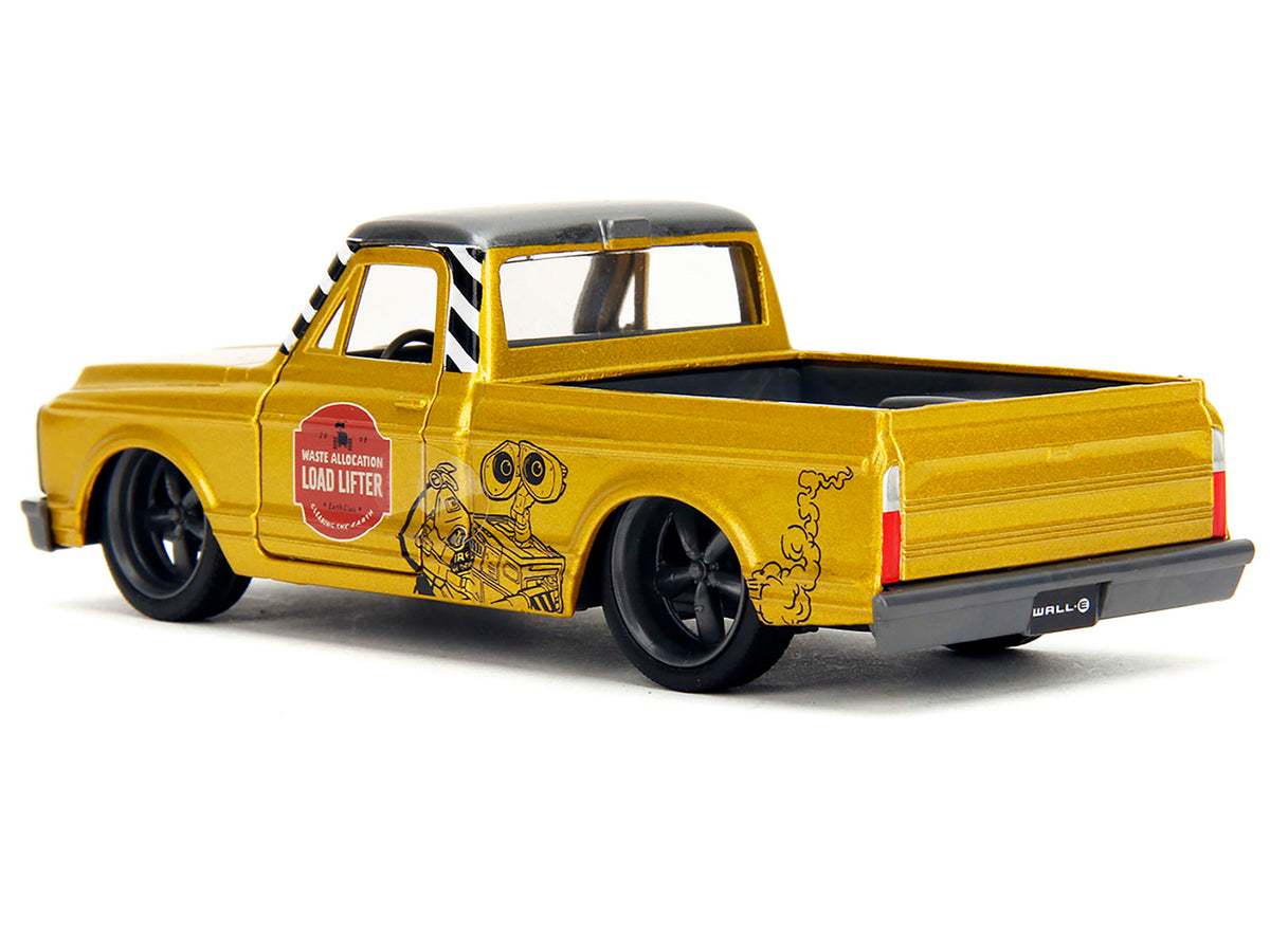 1972 Chevrolet Cheyenne Pickup Truck Gold Metallic with Gray Top 'Wall-E' (2008) Movie 'Hollywood Rides' Series 1/32 Diecast Model Car by Jada