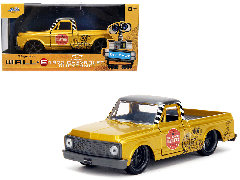1972 Chevrolet Cheyenne Pickup Truck Gold Metallic with Gray Top 'Wall-E' (2008) Movie 'Hollywood Rides' Series 1/32 Diecast Model Car by Jada