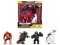 Set of 4 Diecast Figures 'Godzilla x Kong: The New Empire' (2024) Movie 'Metalfigs' Series Diecast Models by Jada
