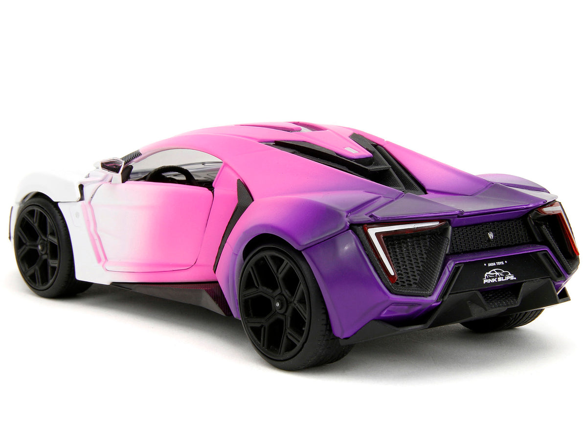 Lykan Hypersport White Pink and Purple Gradient 'Pink Slips' Series 1/24 Diecast Model Car by Jada