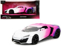 Lykan Hypersport White Pink and Purple Gradient 'Pink Slips' Series 1/24 Diecast Model Car by Jada