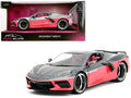 2020 Chevrolet Corvette Gray Metallic and Pink 'Pink Slips' Series 1/24 Diecast Model Car by Jada
