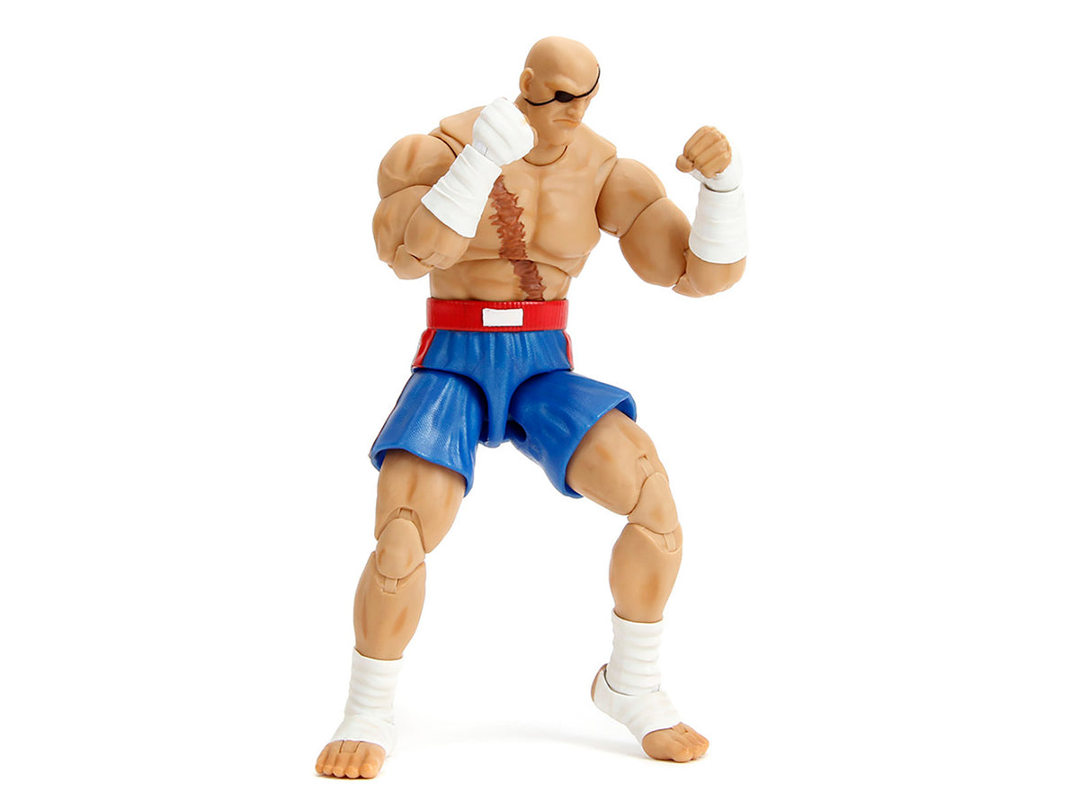 Sagat 7.5' Moveable Figure with Accessories and Alternate Head and Hands 'Ultra Street Fighter II: The Final Challengers' (2017) Video Game Model by Jada