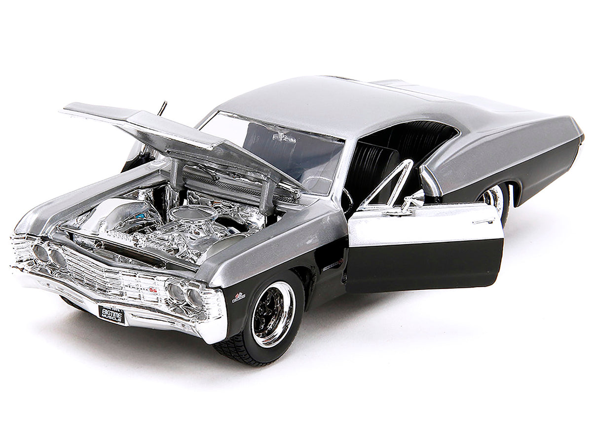 1967 Chevrolet Impala SS Silver Metallic and Black 'Bigtime Muscle' Series 1/24 Diecast Model Car by Jada