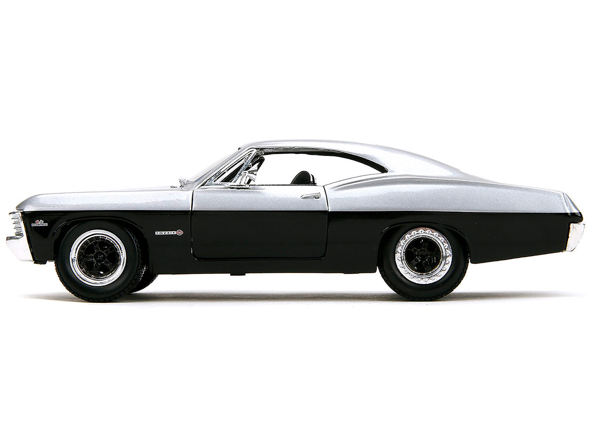1967 Chevrolet Impala SS Silver Metallic and Black 'Bigtime Muscle' Series 1/24 Diecast Model Car by Jada