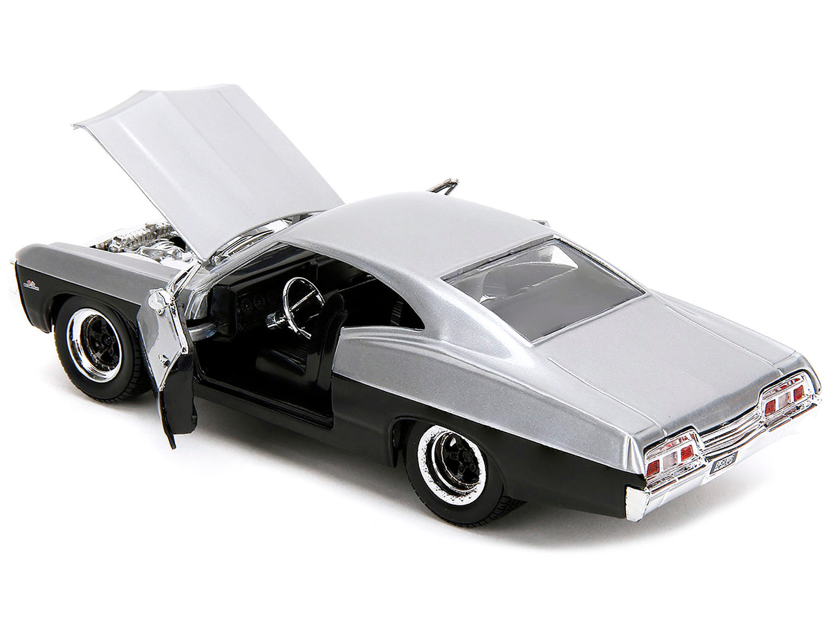 1967 Chevrolet Impala SS Silver Metallic and Black 'Bigtime Muscle' Series 1/24 Diecast Model Car by Jada
