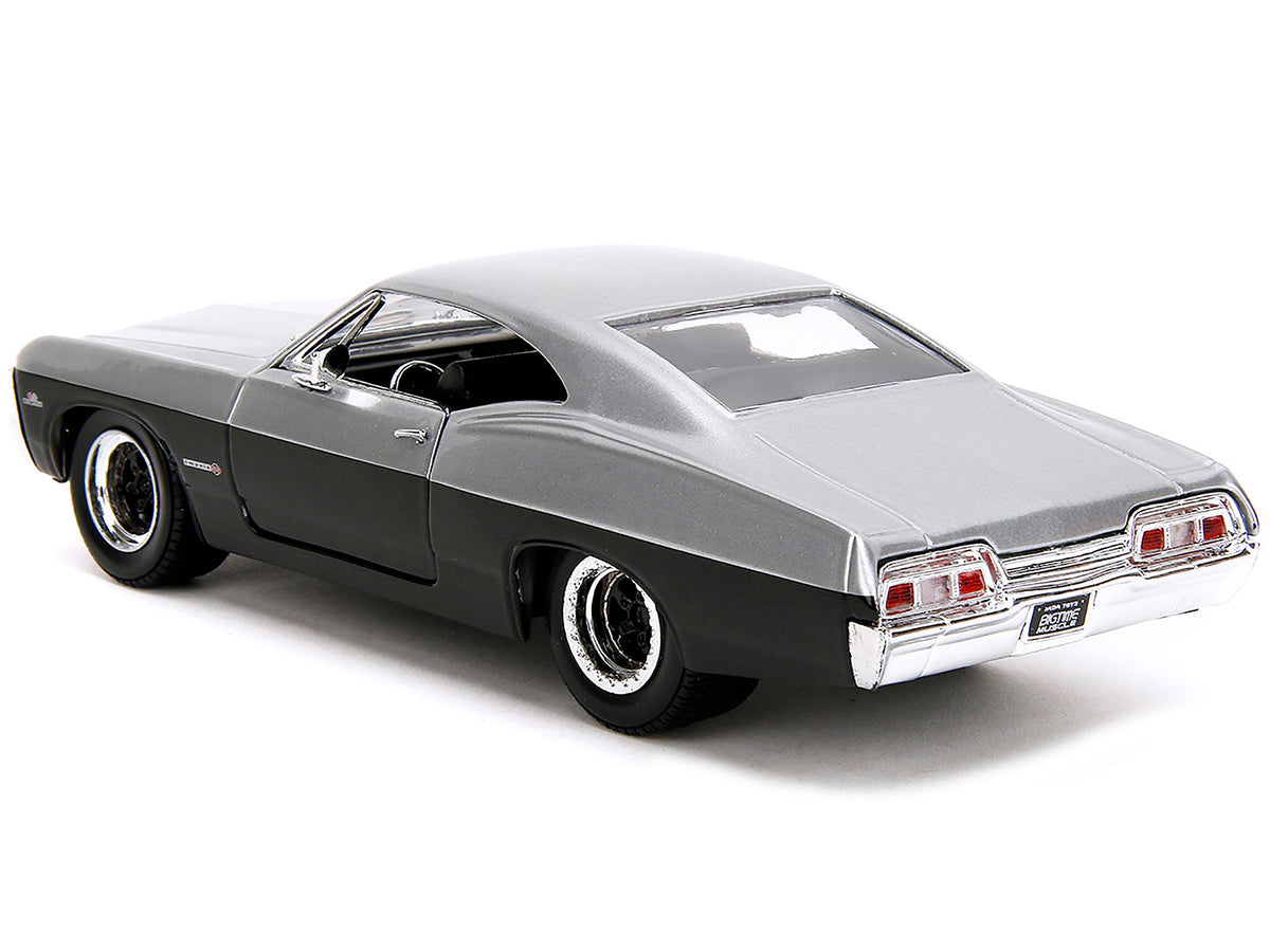 1967 Chevrolet Impala SS Silver Metallic and Black 'Bigtime Muscle' Series 1/24 Diecast Model Car by Jada