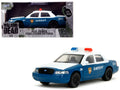 Rick Grimes' Ford Crown Victoria 'Sheriff' Blue and White 'The Walking Dead' (2010-2022) TV Series 'Hollywood Rides' Series 1/32 Diecast Model Car by Jada