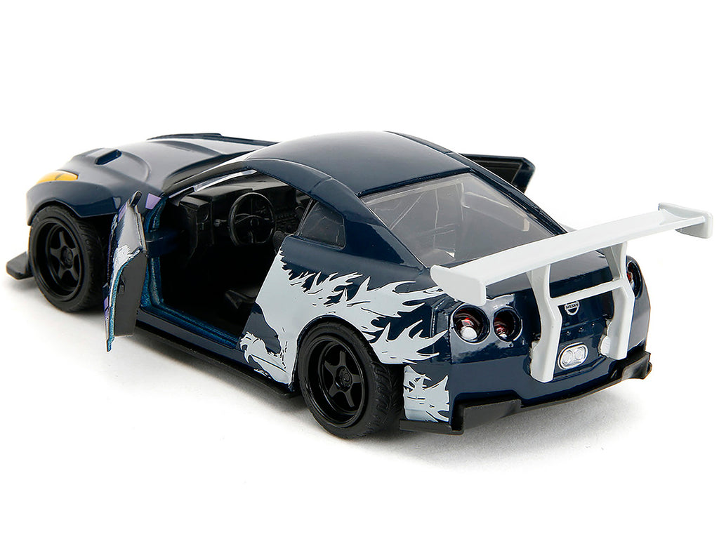 2009 Nissan GT-R (R35) Ben Sopra Dark Blue with Graphics 'Godzilla' 'Hollywood Rides' Series 1/32 Diecast Model Car by Jada